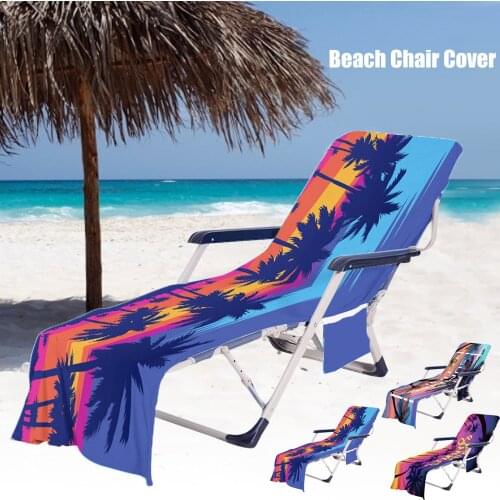 Lounger Beach Chair Towel Cover Portable Foldable Storage Summer Outdoor Garden Pool Sun Covers Bed Holiday Sunbathe 2021 New