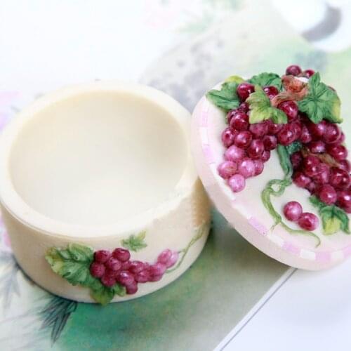 Silicone Mold Handmade Chocolate Mould Jewelry Box Molds Silica Gel Grape Juice Resin Aroma Stone Moulds CIQ,EEC,CE / EU PRZY