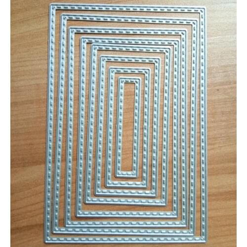 Stitched Rectangles Dies Metal Stencils DIY Scrapbooking Album Decorative Embossing Cards Marking Crafts Die Cutting