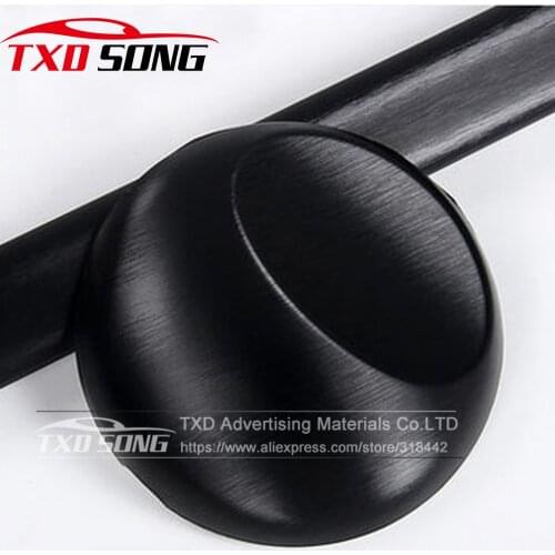 Dark Black Metallic Brushed Aluminum Vinyl car Wrap Film car sticker Dark black metal vinyl car sticker 10/20/30/40/50/60x152CM