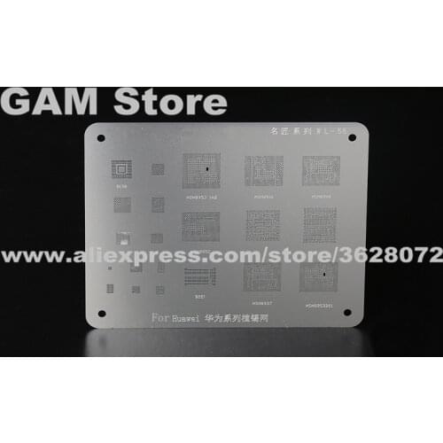 For Huawei BGA Stencil 138 221 eMMC MSM8953 1AB 8916 8940 8952 8937 8953B01 Reball IC Heat Template Thickening Tin Plant Steel