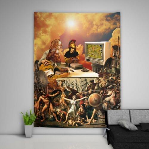 Funny Greece Wall Hanging Tapestry Psychedelic Bedroom Home Decoration