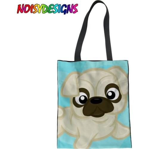 Women Canvas Shopping Bag French Bulldog Print Cotton Draw String Bags Girls Sac Cabas Daiy Handbag rugzak mochilas infantil