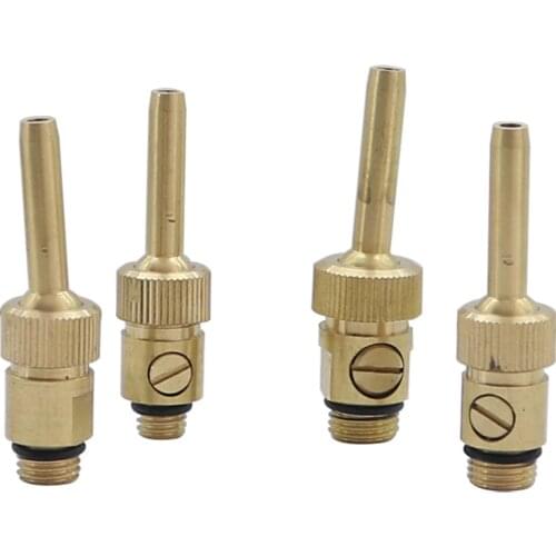 1Pc Adjustable Brass Water Curtain Waterline With Valve Fountain Nozzle 1/4" M10 M12 M14 Male Thread Garden Landscaping Fountain