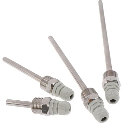 1PC 50-200mm Stainless Steel Thermowell 1/2" NPT Threads For Temperature Sensors