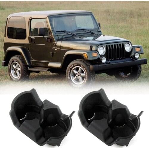 2Pcs Car Cup Holder Replacement Assembly Dual Drink Cupholder Fits for Jeep Wrangler TJ 01-06 55315038AC