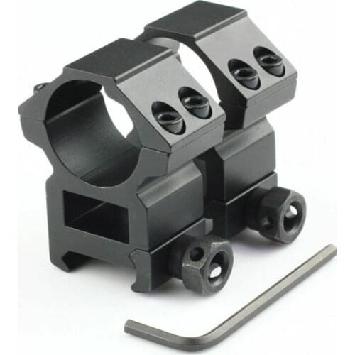 2 x Picatinny Weaver Rail Mount High Profile 1" 25.4mm Rings Scope Mount