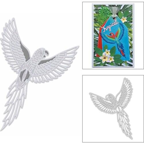 2020 New Flying Parrot Metal Cutting Dies and Animal Bird Die Cut Scrapbooking For Crafts Greeting Card Making No Stamps Sets