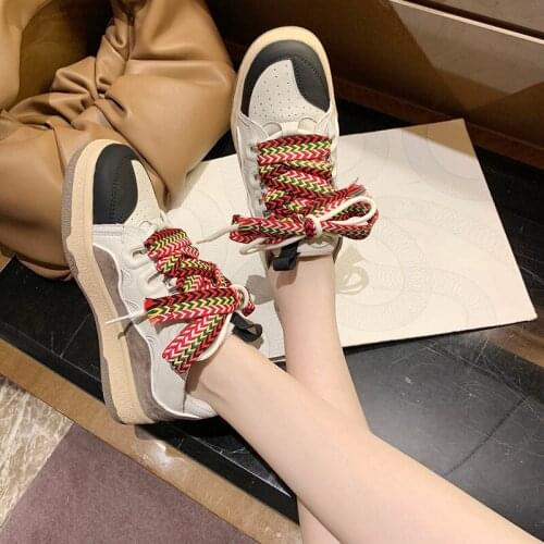 2021 INS HOT NEW Women Sneakers White Tennis Women Shoes Female Row Shoes Platform Flats Casual Ladies Vulcanize Shoes