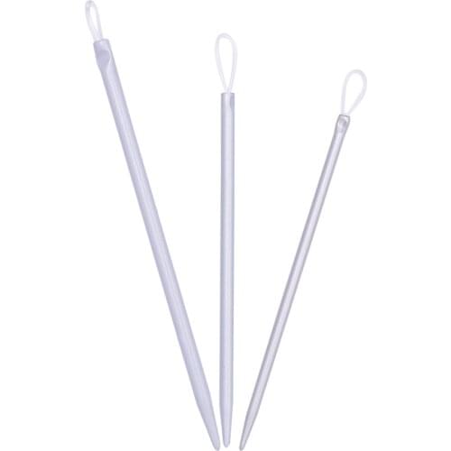 3pcs/set Big Eye Nylon Wire Knitting Needles Yarn Sewing Needles Wool Thick Knitter Apparel Sewing & Fabric Art Craft