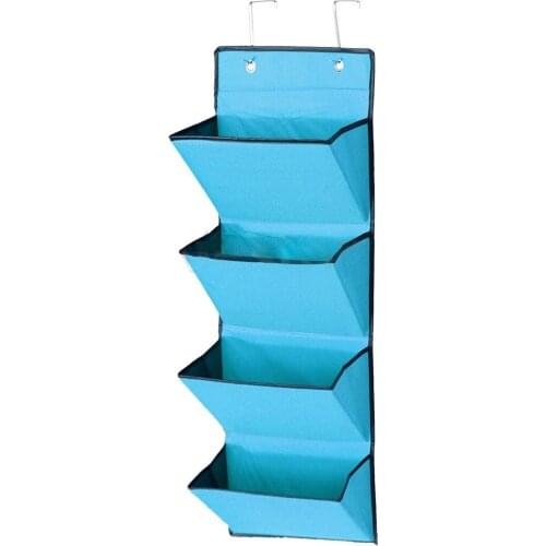 4 Tier Wall Door Hanging Organiser Storage Rack Bag Cloth Wardobe Shoe Pocket