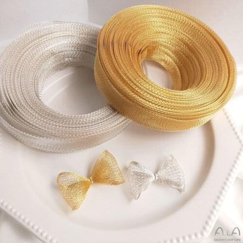 50 CM/Set Copper Wire Mesh Belt 14K Gold and Silver DIY Making Modeling Lace Bowknot Bag Bead Net Accessories Materials