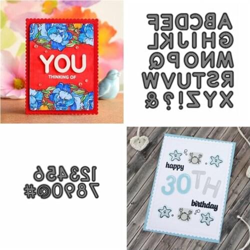 Alphabets And Numbers Set Metal Cutting Dies for DIY Scrapbooking Album Paper Cards Decorative Crafts Embossing Die Cuts 2020