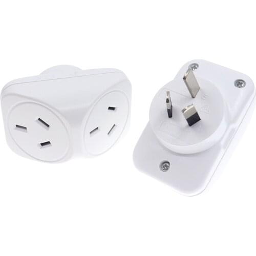 Australia Wall Socket Extension Outlet Spread 1 to 2 Way AU Standard Socket Power Wall Strip high Watt China New Zealand Adapter