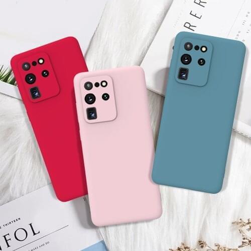 Candy color Phone Case For Samsung Galaxy A50 A51 A71 A70 A30 A20 S9 S8 S10 S20 plus Ultra Note 8 9 10 plus solid color cover