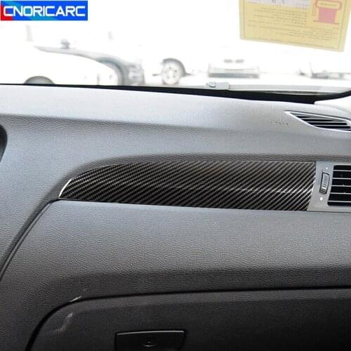 Carbon Fiber Color Console Dashboard Panel Decorative Cover Trim Stickers For BMW X3 F25 2011-2017 LHD Interior Accessories