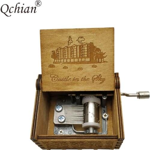 New Arrivals Wood Music Box Laputa Castle In The Sky Theme Christmas Gift for Girls Gran'ma Dola Music Box