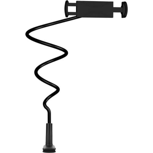 4-13" Tablet Holder Bed Gooseneck Mount Flexible Long Arm Mount Clip Bracket Clamp Stand for Cell Phone Tablet Black 95AF