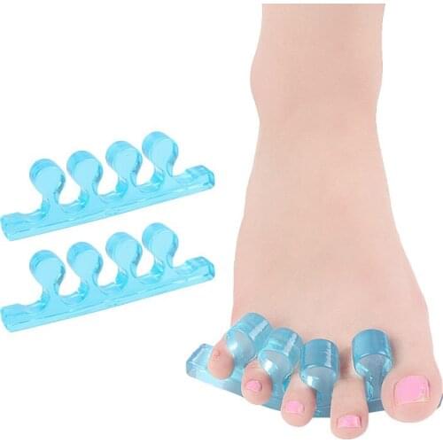 10 Pairs Long M Shape Blue Foot Clamp, Hallux Valgus Corrector As 4-Hole Toe Separator For Men And Women Care