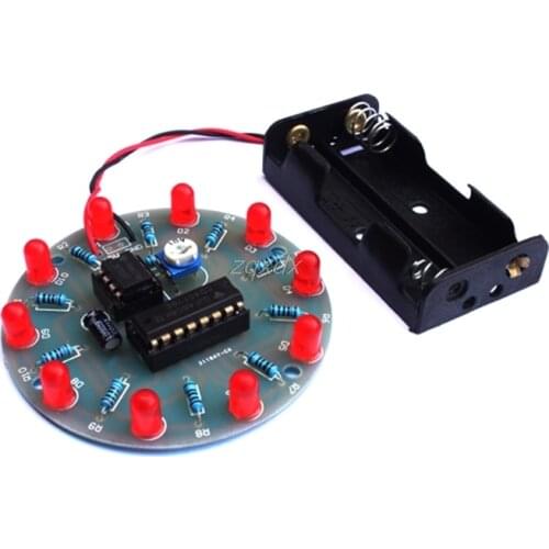 Electronics 4017 Running Water Light DIY Kit NE555 LED Horse Race Lamp Training Drop ship