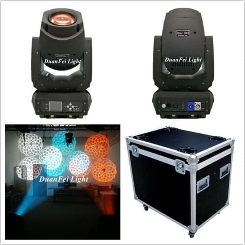 Flightcase) 4Lot High Quality Lyre Beam Dj Dmx 3 Prism Led Zoom Moving Head Spot 200w