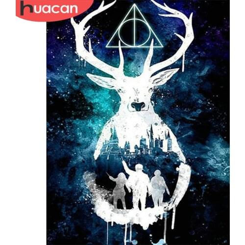 HUACAN 5D DIY Diamond Painting Deer Cartoon Full Square/round Diamond Mosaic Animal Sale Embroidery Home Decor