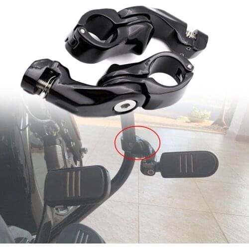 1-1/4Inch Short Angle Highway Pegs Mount Kit for Touring Electra Road Glide Engine Guard Foot Pegs Mount