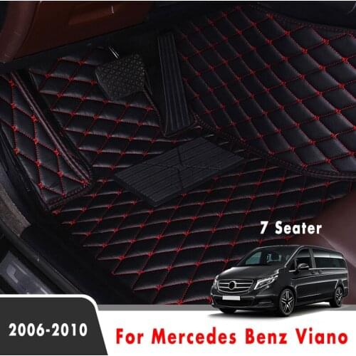 Car Floor Mats For Mercedes Benz Viano 2010 2009 2008 2007 2006 (7 Seater) Carpets Car Accessories Interior Parts Foot Pads