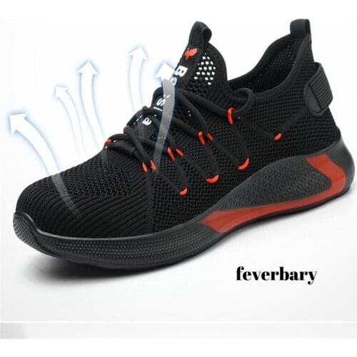 Lightweight Safety Shoes Work Safety Boots Men Boots Steel Toe Work Shoes Outdoor Sneakeres Puncture-Proof Work Sneakers Men