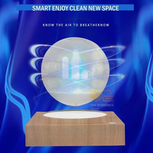 Magnetic Levitation Floating 3 inch glass globe Rotated with Seven Color Night Light Festival Christmas Gift Home Desk