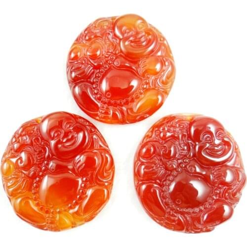 Fashion Unique Marine chalcedony stone hand-carved Buddha pendant Gems beads jewelry Making 3Pcs/lot free shipping