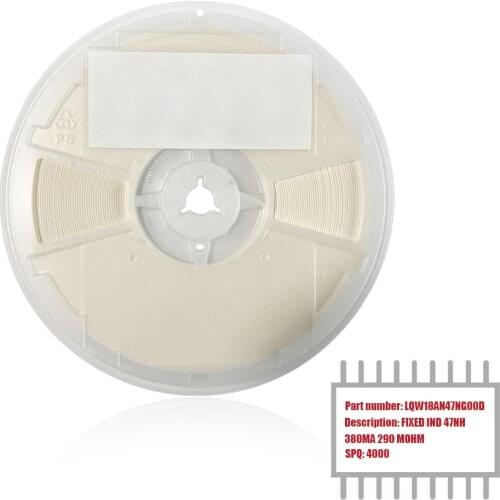My Group Asia 4000PCS LQW18AN47NG00D Wirewound Unshielded 0603 FIXED IND±2% 47NH 380MA 290 MOHM Inductors in Stock