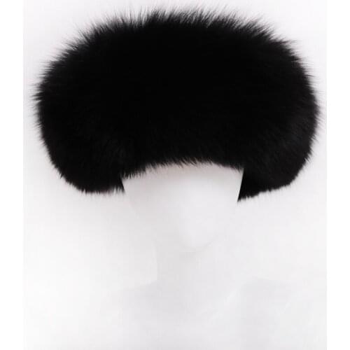 Real ladies natural women fox fur hat