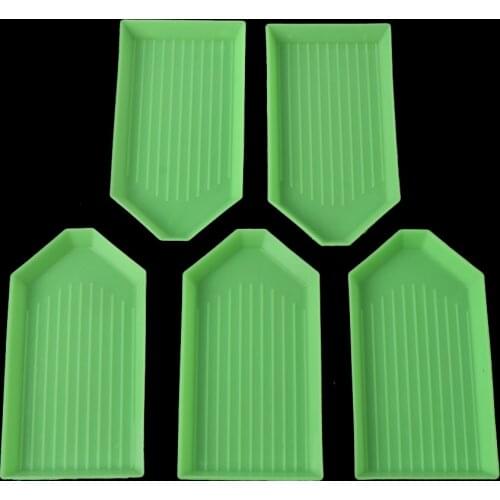 New 5Pcs DIY 5D Diamond Painting Rhinestone Plate Tray Embroidery Cross Stich Tool