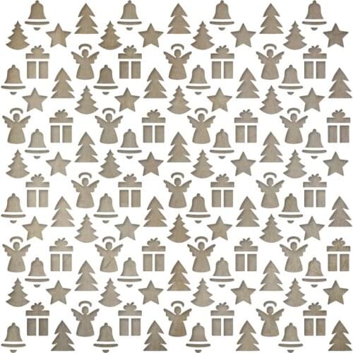 Christmas Pattern Stencil New for 2021 Scrapbook Diary Decoration Stencil Embossing Template DIY Greeting Card Albums Gift