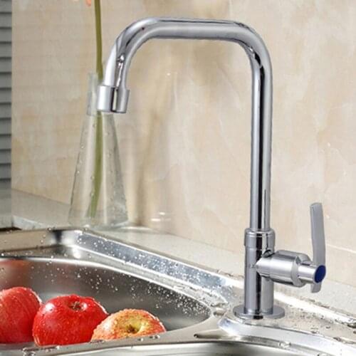 Honor kitchen single cold 304 stainless steel faucet basin sink sink vertical into the wall full copper faucet