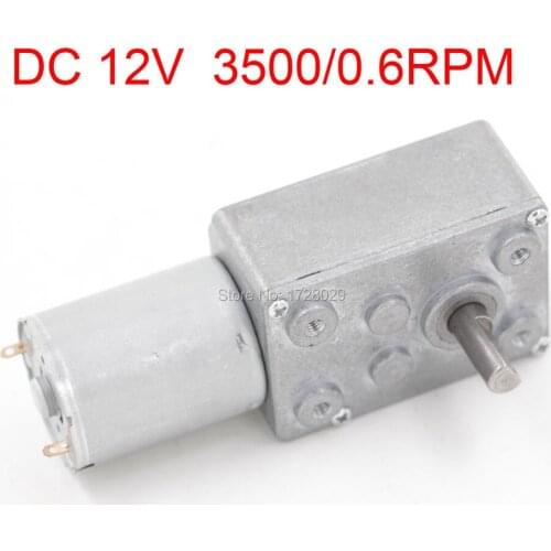 DC Reduction Motor Geared JSX5300-370 DC 12V 3500/0.6RPM Worm Gear Box Motor