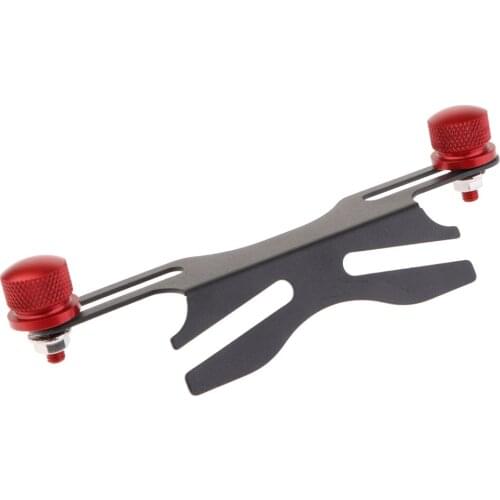 Adjustable Universal Motorcycle Cafe Racer Rear License Plate Holder Mount Bracket - Red