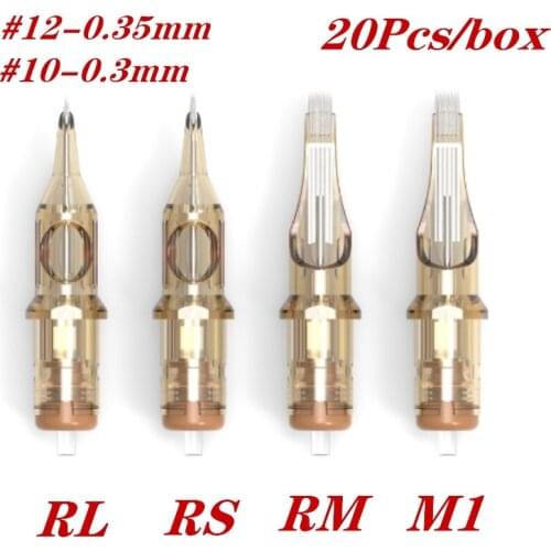 Revolution tattoo needles mix shading cartridge level A 0.35mm High qualiy Disposable tattoo cartridges 1rl 3rl 5rl 7rl