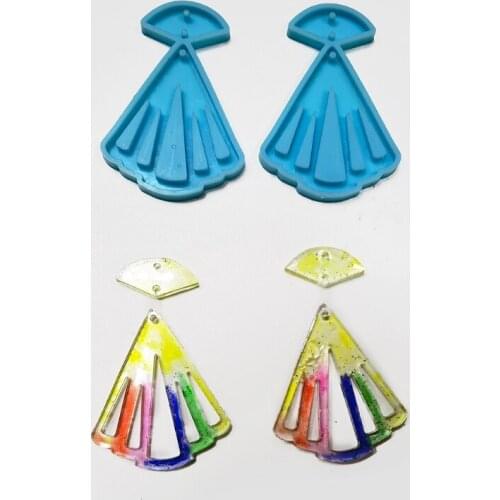 Christmas Halloween Earrings Epoxy Resin Mold Eardrop Dangler Silicone Mould DIY Crafts Jewelry Pendant Casting Tools