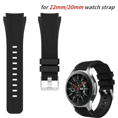 22mm silicone band for Samsung Galaxy Watch 46mm/Gear S3 Frontier/Huawei Watch GT GT2 46mm/Huami Amazfit GTR 47mm silicone strap