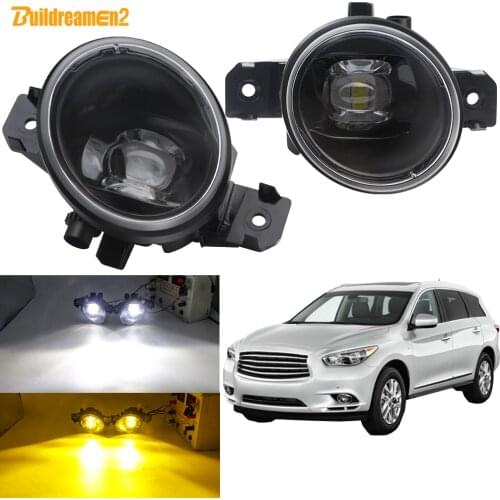 LED Lens Fog Light Assembly For Infiniti QX60 2014 2015 Car H11 Front Bumper Fog Lamp Daytime Running Light 30W 8000LM 12V