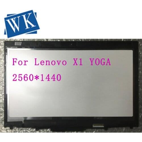 14.0"LED LCD Screen touch assembly with frame for Lenovo X1 yoga LP140QH1-SPE3 with touch board QHD 40pins IPS