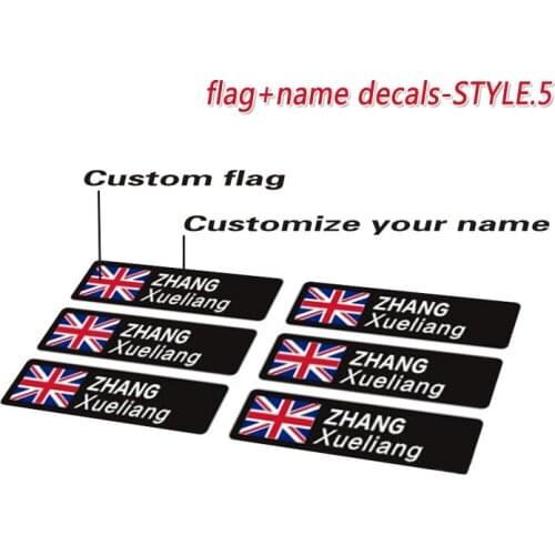 Bicycle road bike frame national flag name stickers custom bicycle stickers custom rider id decals style 5