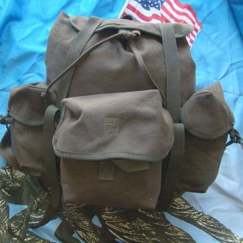 WW2 WWII US Model.14 Haversack Canvas Field Bag Army Backpack Large High Quality Reproduction army green