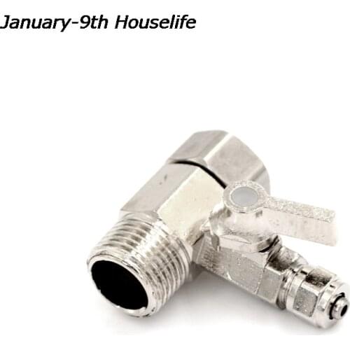 High Quality 1PCS Water Filter Purifier Adapter 1/2'' To 1/4" Ball Valve Faucet Tap Safe Copper Nickel Plating