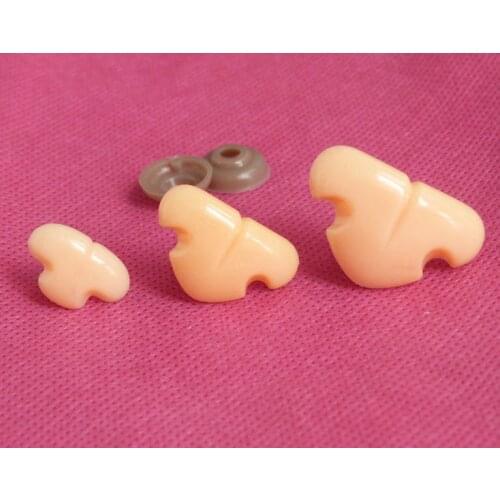 300pcs 12x17mm&15x24mm&19x29mm plastic safety animal toy noses with soft washer for diy plush doll findings