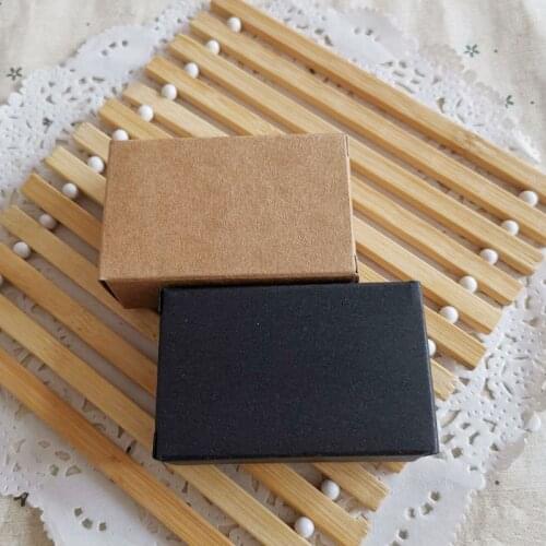 5Pcs/lot Small Kraft Paper box, brown cardboard handmade soap box, craft paper gift boxes,black packaging box