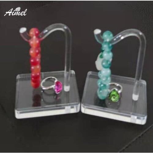 Acrylic Bangle Jewelry Display Stand Bracelet Organizer Rack Clear Anklet Hanging Shelf Bangle Chain Ring Holder ShowCase Stand