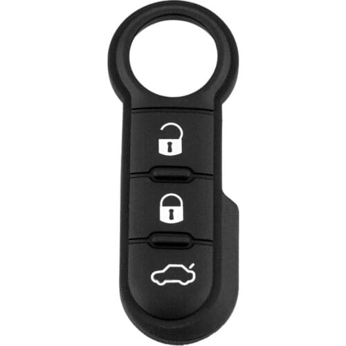 ALLOYSEED 3 Button Remote Key Fob Case Rubber Pad for Fiat 500 Panda Abarth Punto Accessories Replacement Rubber Pad